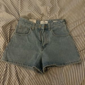 Cotton-on high rise mom denim shorts